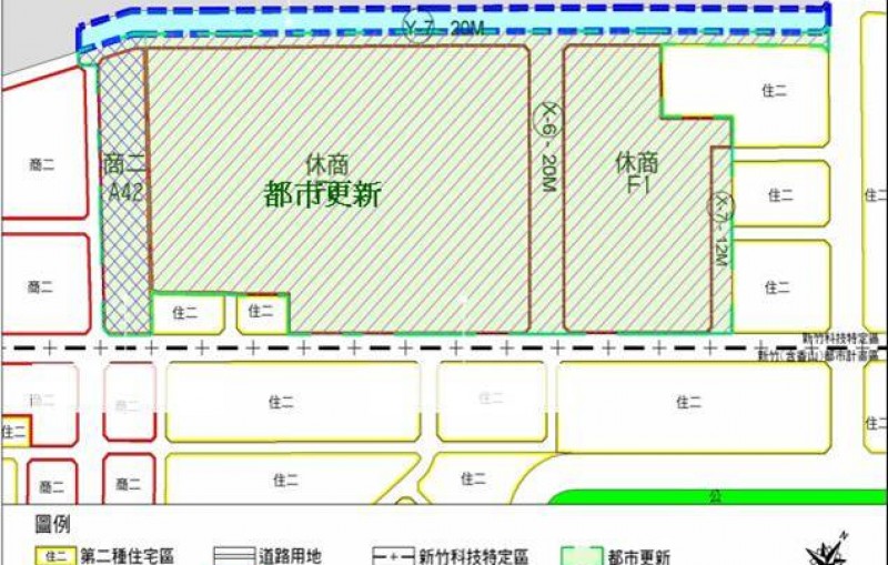 新竹火車站後站地區更新計畫土地使用分區圖