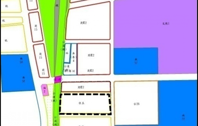 臺南市鐵路地下化拆遷安置更新規劃招商案土地使用分區圖