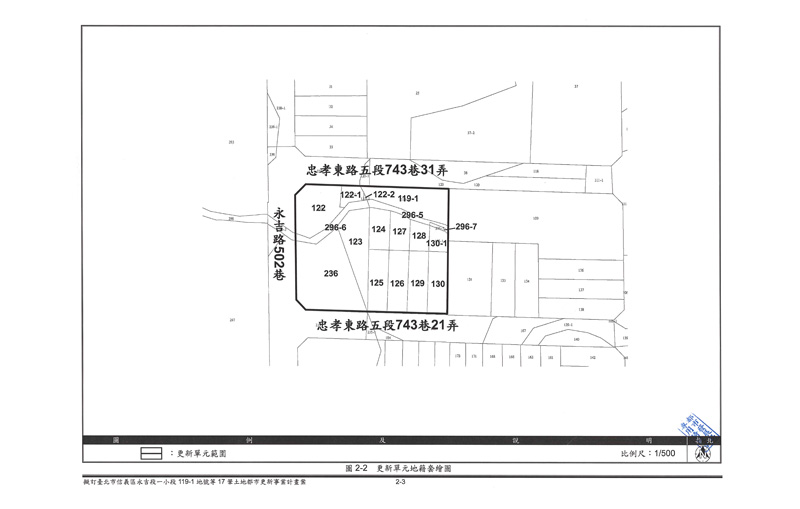 更新單元範圍圖