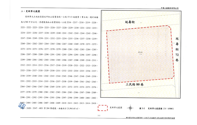 更新單元範圍圖