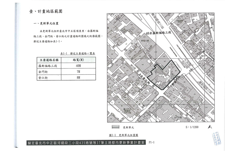 更新單元範圍圖