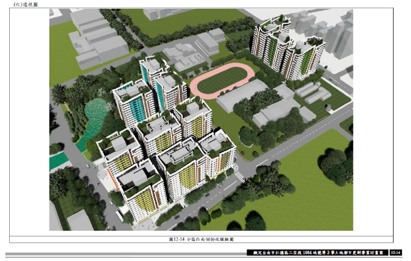 擬定臺南市仁德區二空段1064地號等3筆土地都市更新事業計畫案代表圖